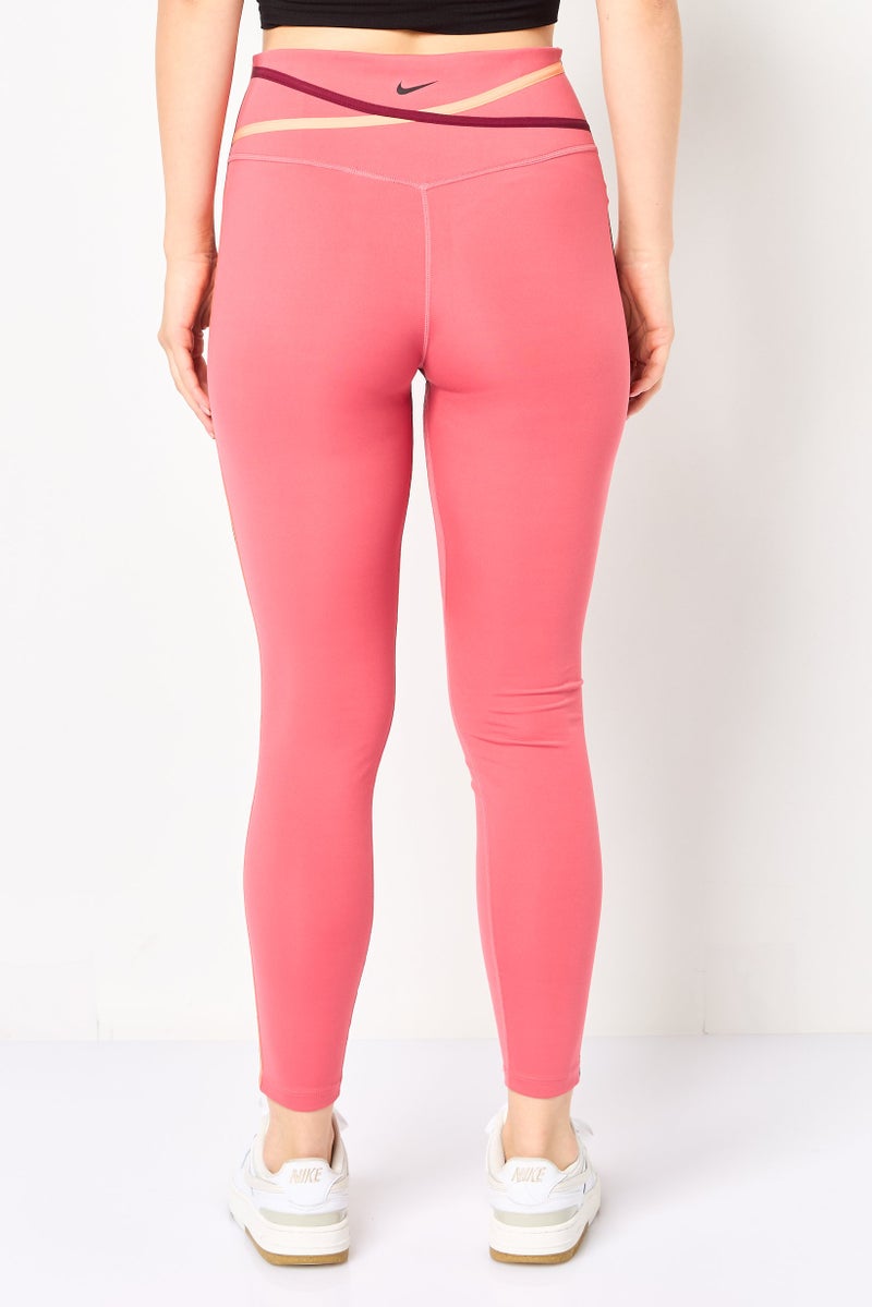 Nike Women Dri Fit Training Leggings, Old Rose - Image 4