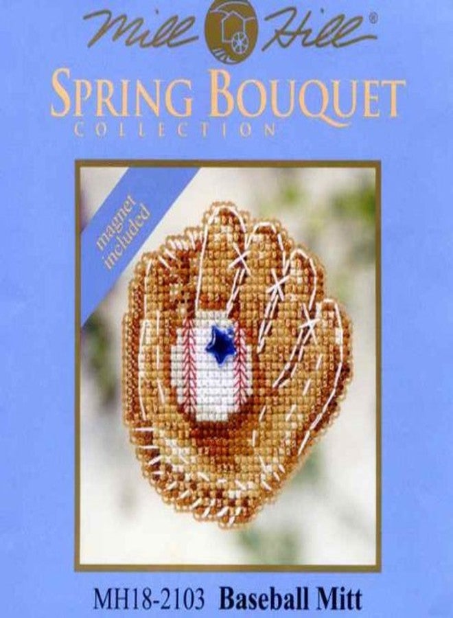 Mill Hill Baseball Mitt Beaded Counted Cross Stitch Ornament Kit 2012 Spring Bouquet MH18-2103 - Image 2