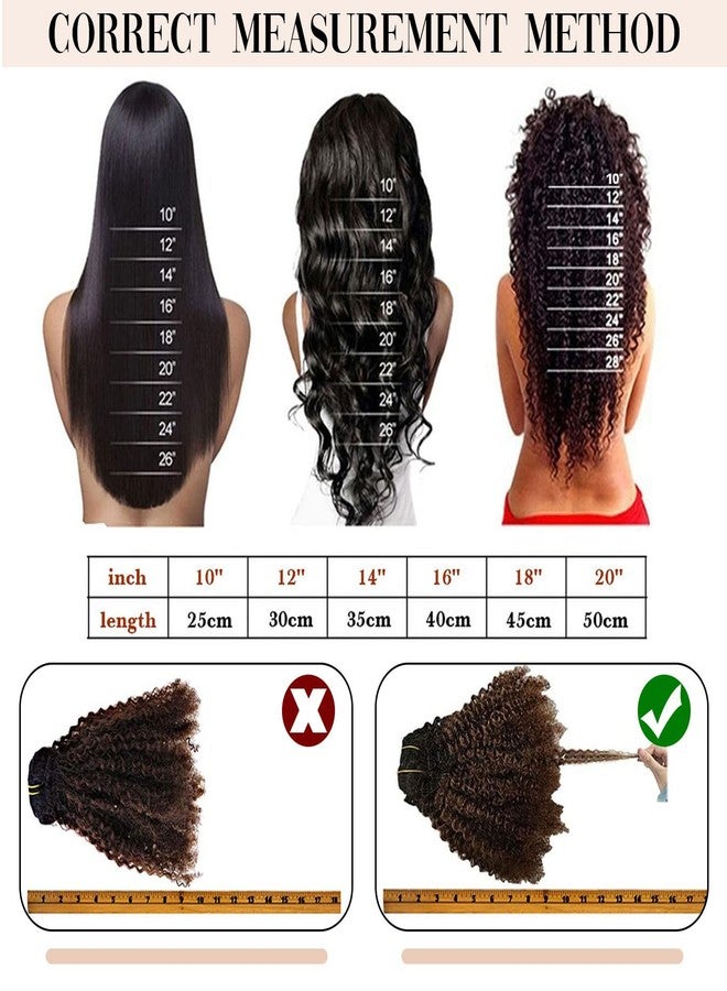 Caliee 18 Inch African Afro Kinky Curly Clip ins Hair Extensions Double Weft Top Grade Brazilian Virgin Hair Two Tone Ombre Brown 120 Gram American - Image 5