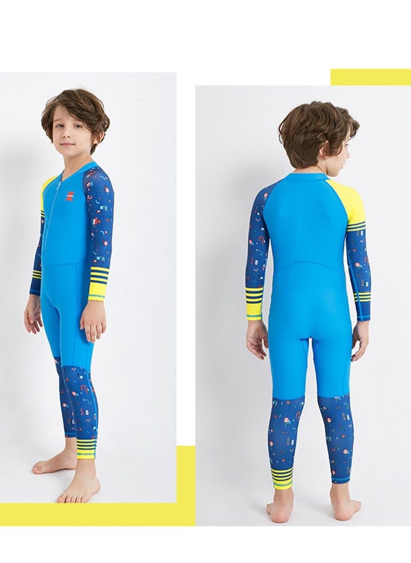 3Pcs Keep Warm Children Diving Suit Three-layer High Elastic Wetsuit For Boys Multicolour