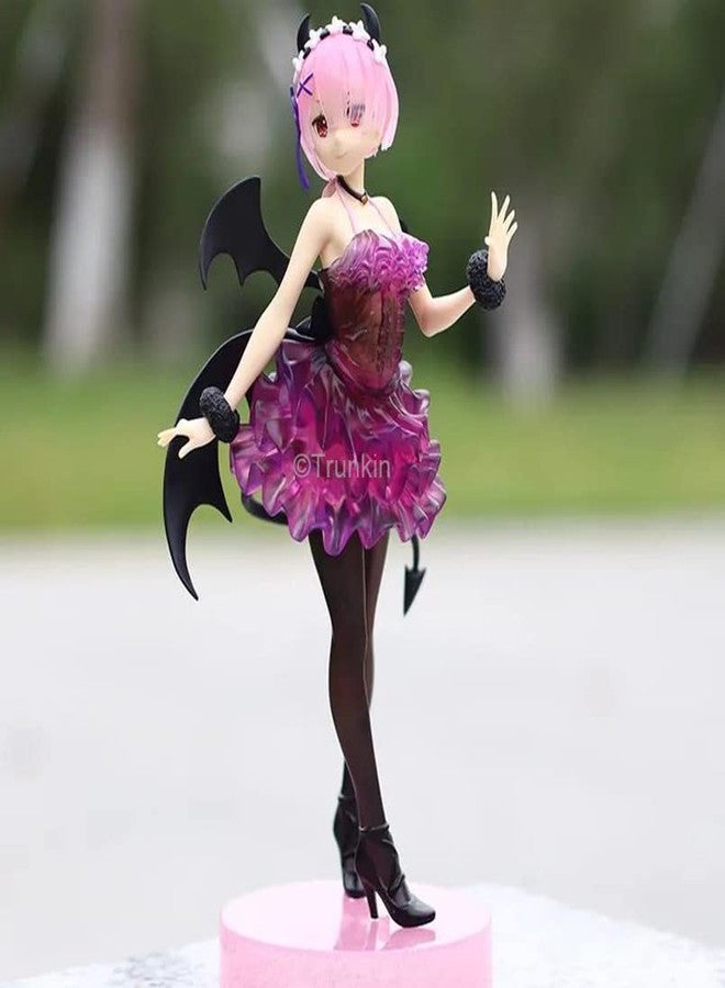 Trunkin Re Zero Starting Life in Another World Rem Figure Ram Rem Devil Mode PVC Action Figure Toy Model Doll - Image 1