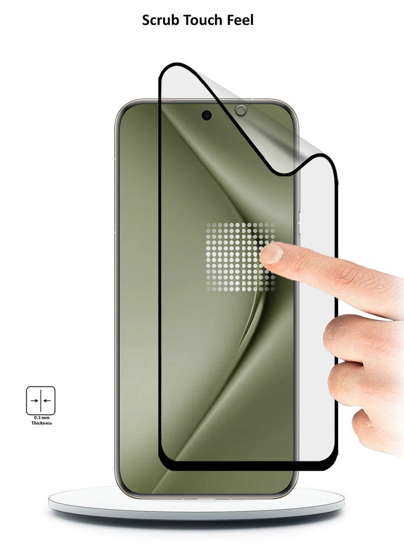 دبليو تيك نانو سيراميك لاصقة حماية كاملة للشاشة مرنة غير لامعة لهاتف هواوي بورا 70 الترا 5G 2024 شفاف/أسود - Image 3