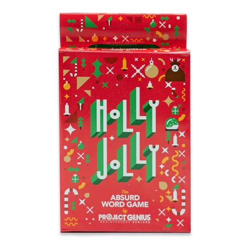 Project Genius Holly Jolly A Holiday Themed Absurd Word Game 50 Festive Rhymes to Guess Christmas Card Game Fun Festive Stocking Stuffers Project Genius - Image 1
