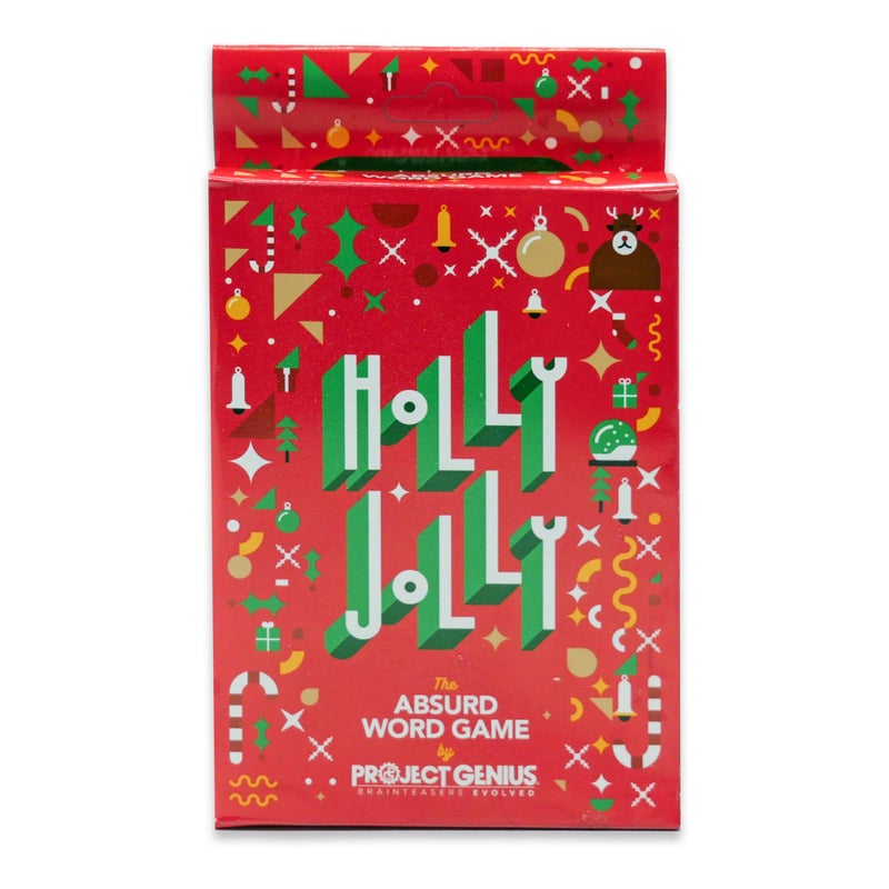 Project Genius Holly Jolly A Holiday Themed Absurd Word Game 50 Festive Rhymes to Guess Christmas Card Game Fun Festive Stocking Stuffers Project Genius - Image 2