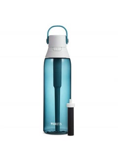 BRITA Insulated Filtered Water Bottle with Straw, Reusable, BPA Free Plastic, Sea Glass, 26 Ounce 