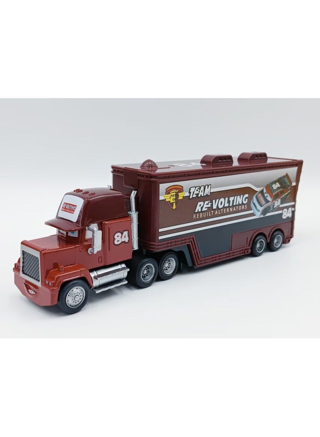 57 Mixed Batch Car Story Uncle Mai Container Truck Children's Toy Car Model Ornaments Toys-Color:Light Brown Container Truck No. 84  - Image 1