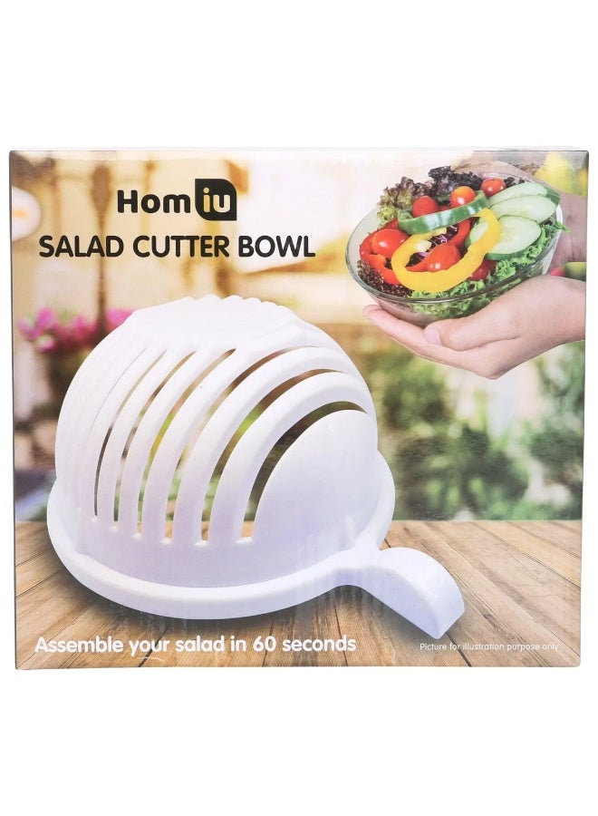 BAIG 4-in-1 Salad Cutter Bowl – Vegetable Chopper & Strainer with Rotating Base – Quick & Easy Salad Maker Bowl – BPA-Free Food Grade Plastic – Dishwasher Safe  - Image 1