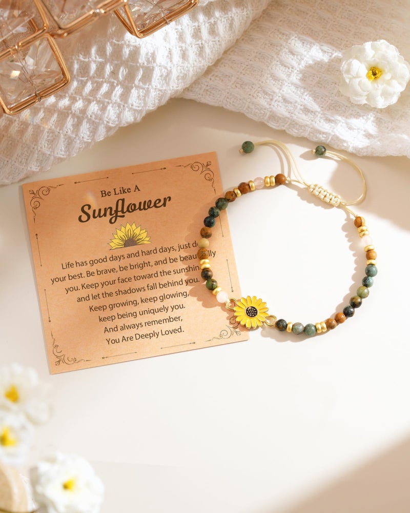 Tarsus Teen Girl Gifts Ideas, Inspirational Jewelry for Women Sunflower Bracelets Teenage Jewelry for 12 13 14 15 16 17 18 Year Old Girls Birthday Gifts Valentines Daughter Granddaughter - Image 4
