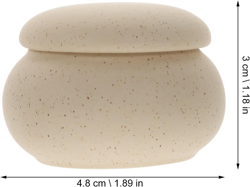 2pcs Multifunctional Ceramic Lip Balm Jars 20ml with Lids, Large Cosmetics Storage Containers for Manicure and Makeup, Wide Mouth Sealed Refillable Jars for Travel and Daily Use - Image 2