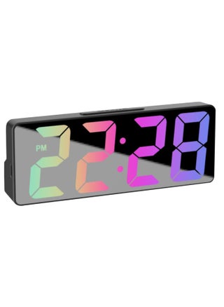 Mirror Surface Digital Alarm Clock with LED Nightlight, 12/24 H Big Digits Wall Mounted Desktop Table Clock for Home Living Room (Black) - pzsku/ZC1BC073326677CA9C8F7Z/45/1746684979/45fc5fa7-69e6-4941-b842-39e2f079c7cb