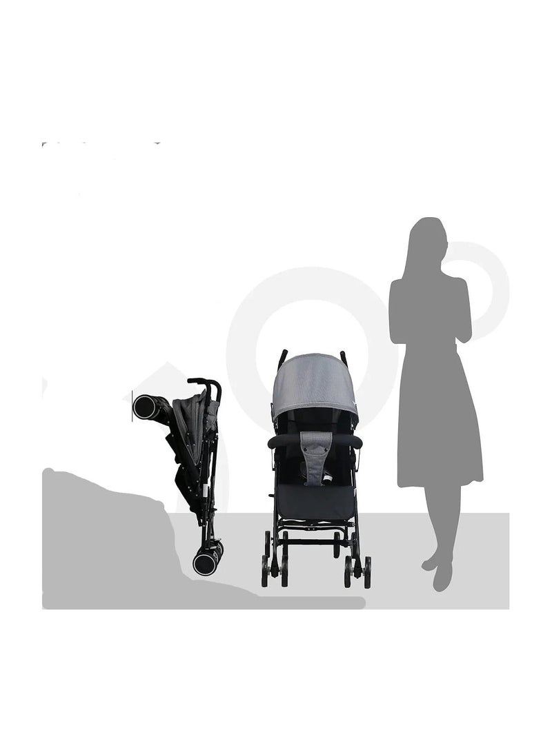 Black Lightweight Baby Buggy Stroller - Image 3