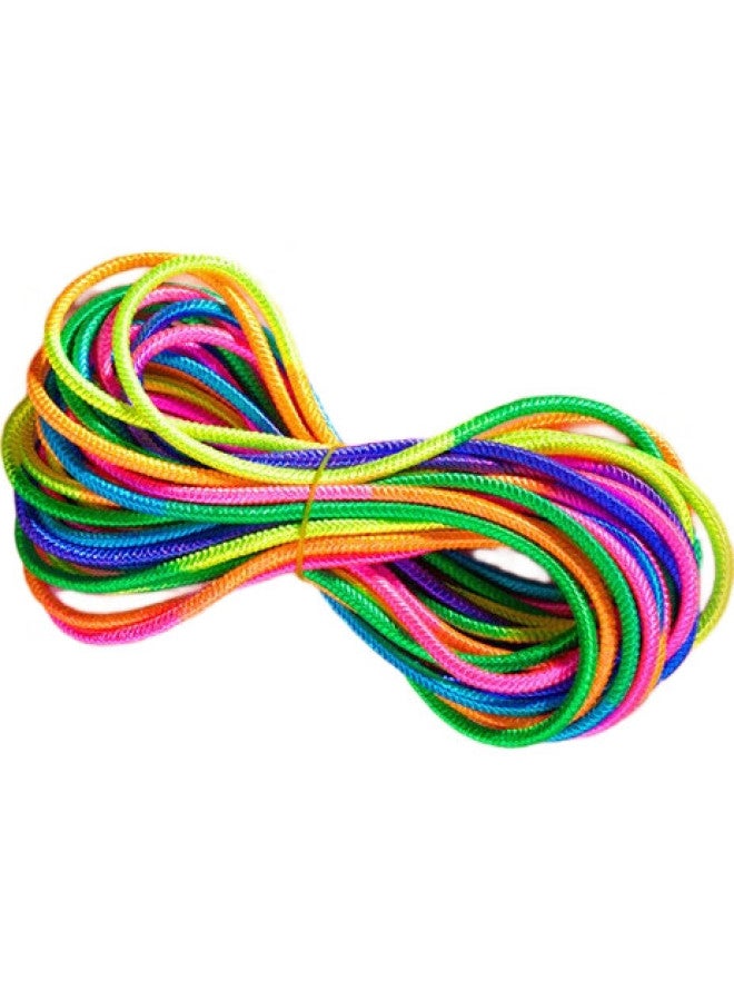 Dweck Duweike Jump Rope For Elementary School Students, Nostalgic Children'S High-Elasticity Thickened Durable Old-Style Rubber Band Rope, Colorful 10 Meters - Image 1