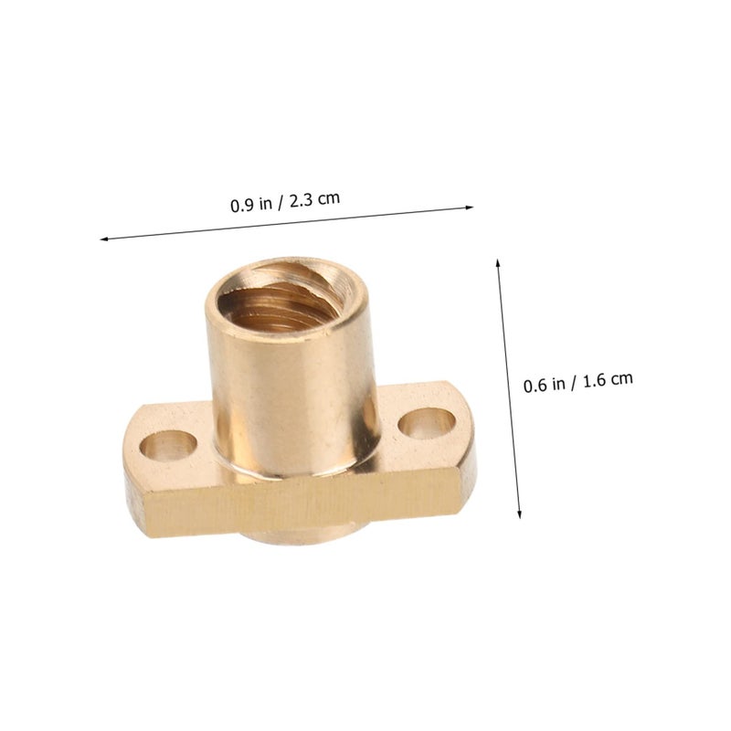 Brass Trapezoidal Lead Screw Nut 8mm H Type Dual Flange Lightweight Upgrade Parts - Image 3