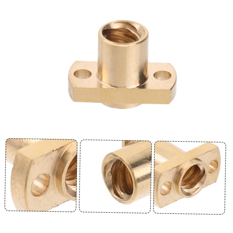 Brass Trapezoidal Lead Screw Nut 8mm H Type Dual Flange Lightweight Upgrade Parts - Image 5