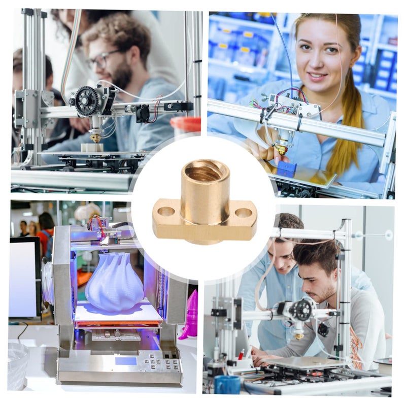 Brass Trapezoidal Lead Screw Nut 8mm H Type Dual Flange Lightweight Upgrade Parts - Image 4
