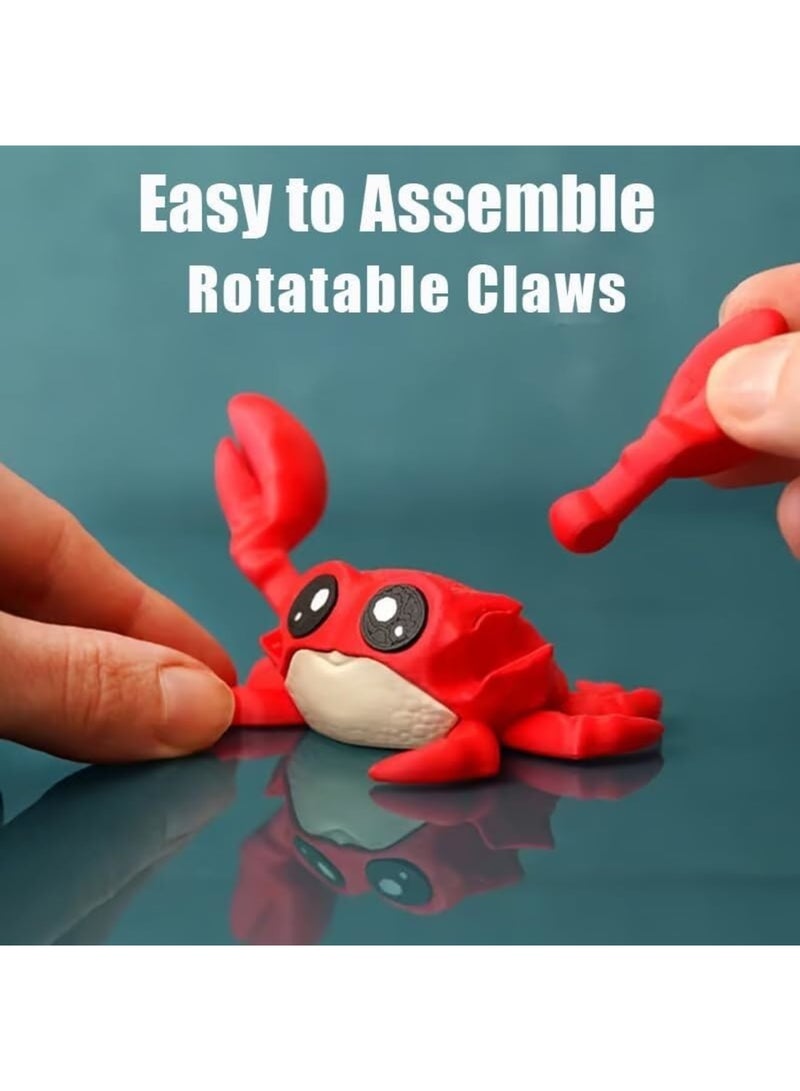 سيوسي Cute Magnetic Crab Note Holder, Magnetic Desk Organizer, Crabs Desk Buddy, Pen Stand, Sticky Note Clip, Creative Fridge Magnets, Fun and Supportive Home and Office Desk Decor for Home, Office (Red) - Image 5