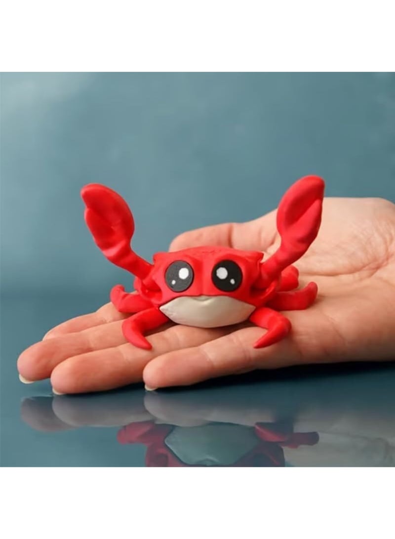 سيوسي Cute Magnetic Crab Note Holder, Magnetic Desk Organizer, Crabs Desk Buddy, Pen Stand, Sticky Note Clip, Creative Fridge Magnets, Fun and Supportive Home and Office Desk Decor for Home, Office (Red) - Image 2