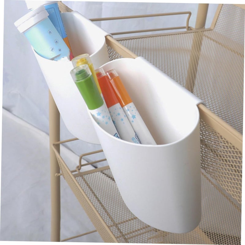 NOLITOY 12pcs Multi-functional Rolling Cart Organizer Hanging Storage Cup for Cart Bucket Organizer for Kitchen Beauty Salon - Image 2