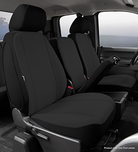 FIA SP89-38 BLACK Custom Fit Front Seat Cover Split Seat 40/20/40 - Poly-Cotton, (Black) - Image 3