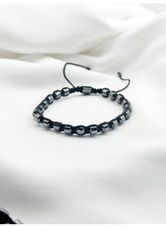 Kehribar Point Amber Point Hematite Stone Natural Stone Macrame Bracelet  - Image 5