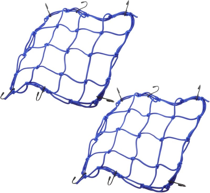 Motorcycle Bungee Cargo Net with Hooks High Elastic Luggage Protection Net for Bikes Travel - Image 1