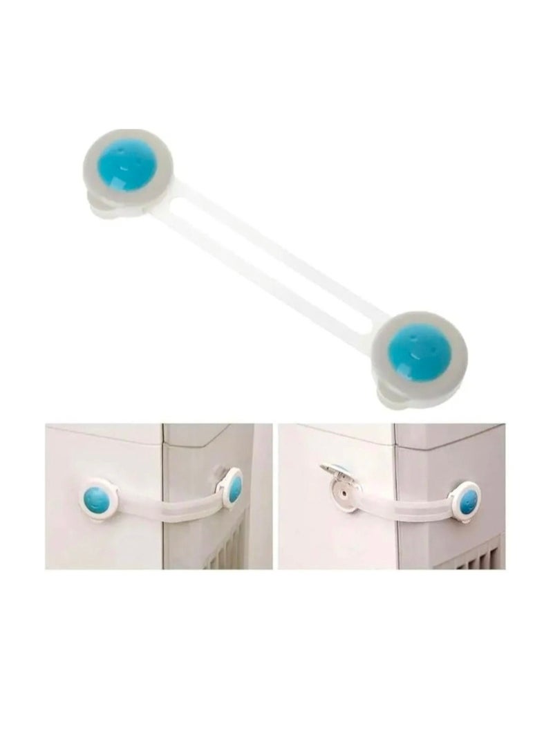 Safety Lock Perfect for Securing Doors, Cabinets, Drawers and Even Refrigerators for Kids - Prevent Children from Accessing Dangerous Contents and Keeps Them Safe - Easy to Use for Adults - Pack of 2 - Image 1