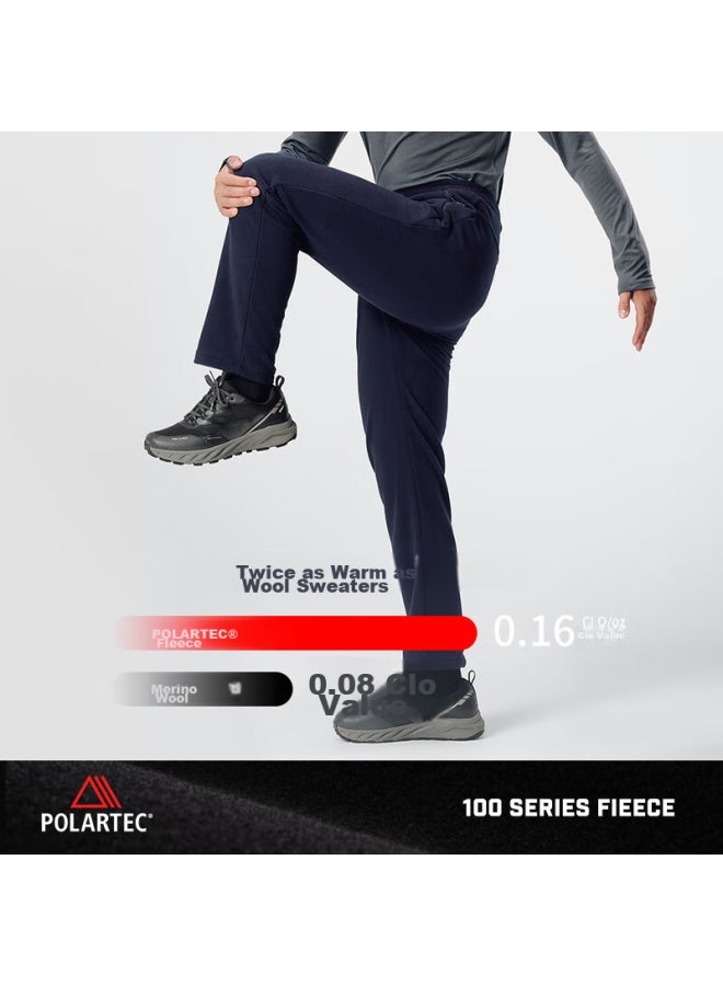 Pelliot Polartec Fleece Pants, Men's And Women's Spring Warm Hiking Pants, Long Trousers, 124311232, Black, M - Image 2