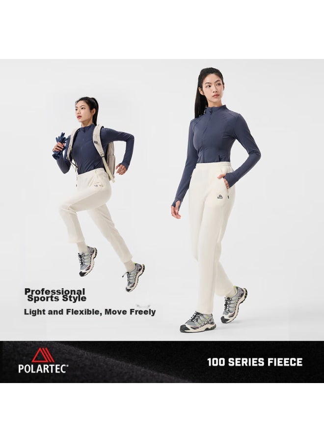 Pelliot Polartec Fleece Pants, Men's And Women's Spring Warm Hiking Pants, Long Trousers, 124311232, Black, M - Image 4