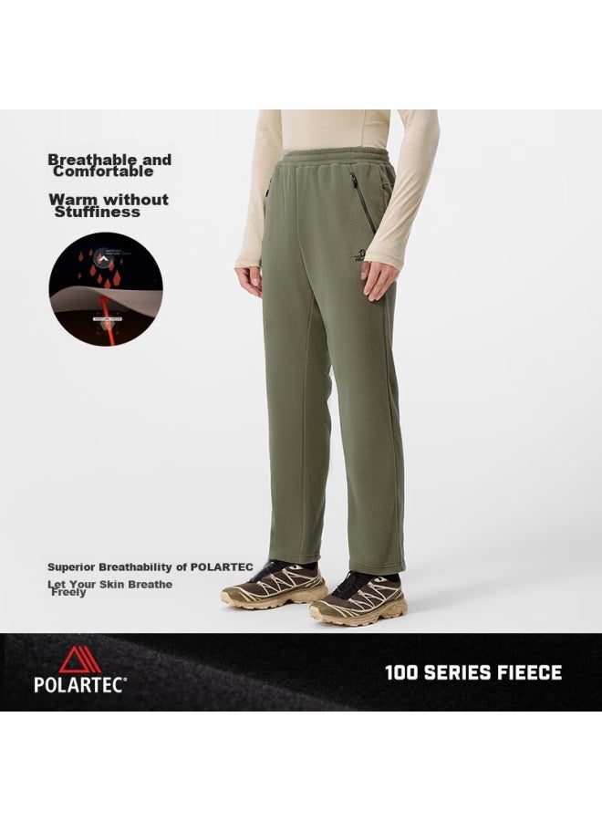 Pelliot Polartec Fleece Pants, Men's And Women's Spring Warm Hiking Pants, Long Trousers, 124311232, Black, M - Image 3
