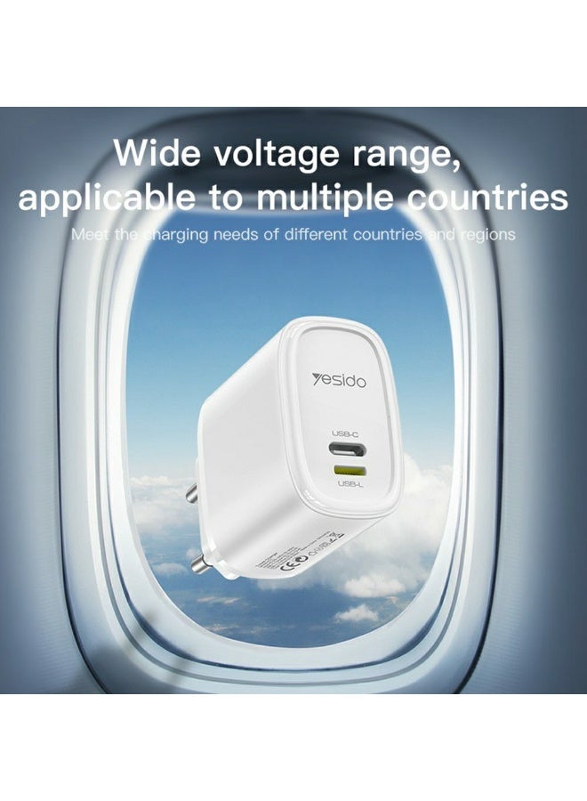 Yesido YC71 12W Dual Port Wall Charger (USB-C + USB-L) – Fast Charging for iPhone & Android - https://f.nooncdn.com/p/pzsku/ZC1BC73B38740464AE97CZ/45/1761734490/5a902743-4b76-4cd5-b65e-af271b2166a9.jpg