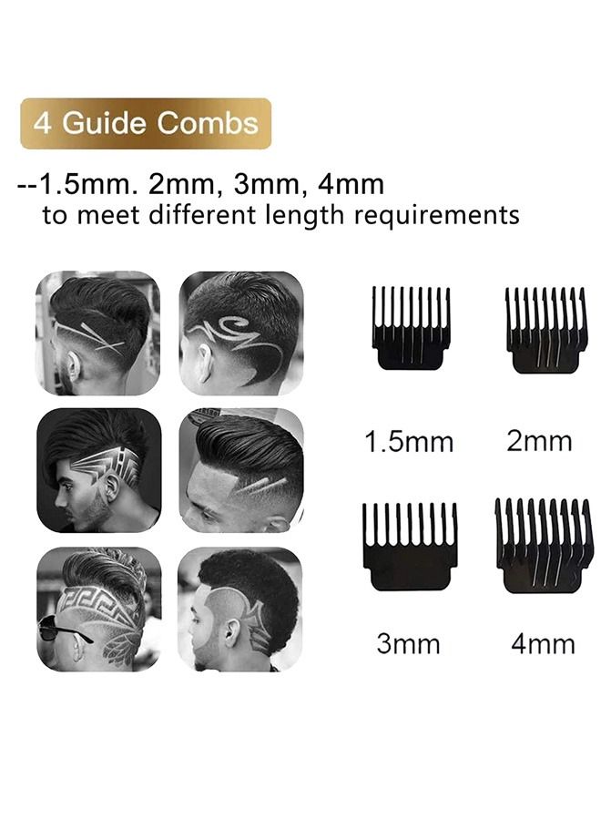 DUNISO Professional Hair Trimmer Zero Gapped T-Blade Close Cutting Hair Clippers for Men Rechargeable Cordless Trimmers for Haircut Beard Shaver Barbershop 4 Combs Black - Image 3