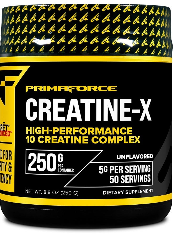 Primaforce Creatine-X 250 Grams - High-Performance 10 Creatine Complex - Unflavored - Image 1