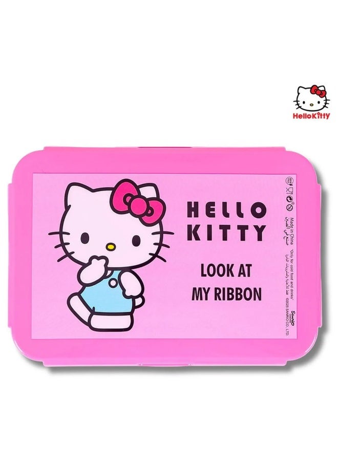 ترو كير صندوق غداء سانريو بثلاث حجرات قابلة للإزالة بتصميم هالو كيتي "انظر إلى شريطي" - Image 4