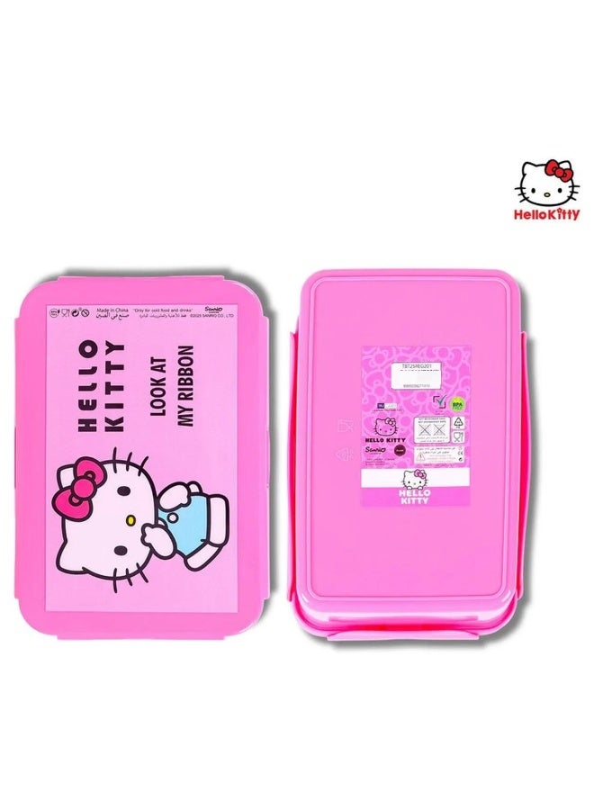 ترو كير صندوق غداء سانريو بثلاث حجرات قابلة للإزالة بتصميم هالو كيتي "انظر إلى شريطي" - Image 2
