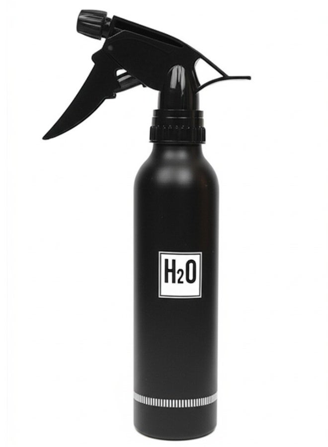 H2O 300ml Empty Mineral Water Sprayer Multi-purpose for Hair Styling, Cleaning, and Spraying Household Liquids, Kitchens, and Tables - Black - Image 1