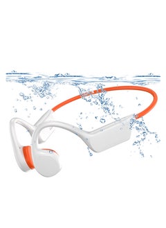 KASTWAVE Bone Conduction Headphones - 32GB Built-in Memory, Bluetooth 5.3, Lightweight, Open-Ear Wireless Headphones for Swimming and Running - Orange  - Image 1