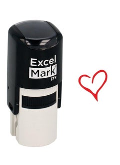 ExcelMark Valentine'S Day Rubber Stamp Heart Stamp Red Ink  - Image 1