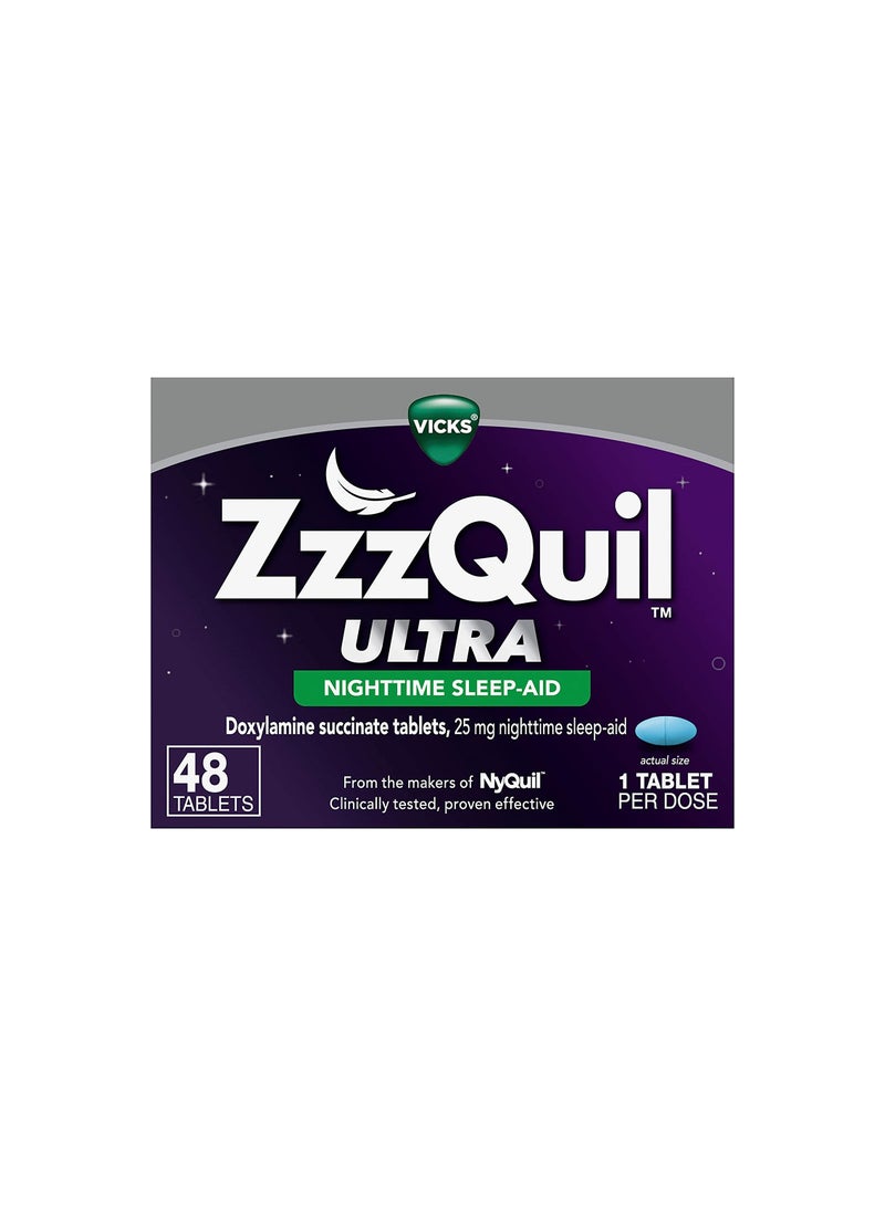 ZzzQuil Nighttime Sleep Aid Liquid 25 mg 48 Count 