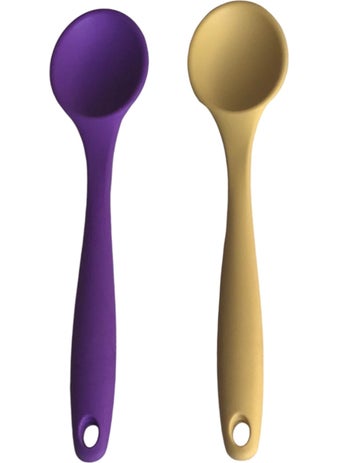 Bybirgül Large Size Fireproof Non-Stick Silicone 2-Piece Spoon Set, Purple+Yellow Color 2 Pieces - pzsku/ZC1BC9CB67E94D251A340Z/45/_/1731155543/ba103180-c836-4996-b4be-33b44dcb6766