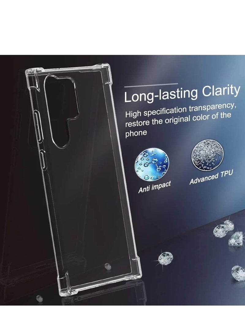 ELTRAZONE Clear Bumper Case for Samsung S24 Ultra - Slim, Shockproof, Yellowing-Resistant TPU with Heavy-Duty Protection