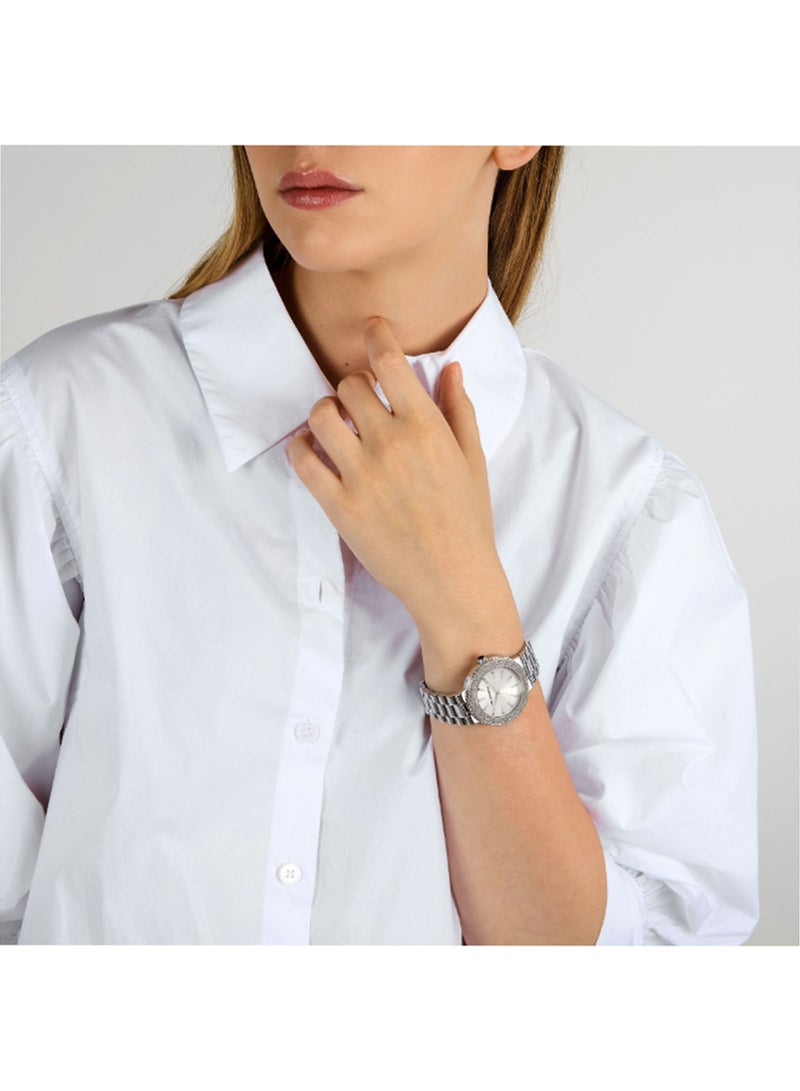 Karl Lagerfeld Women's 36MM Silver, Sunray Dial Stainless Steel Watch - R0553104502 - Image 4