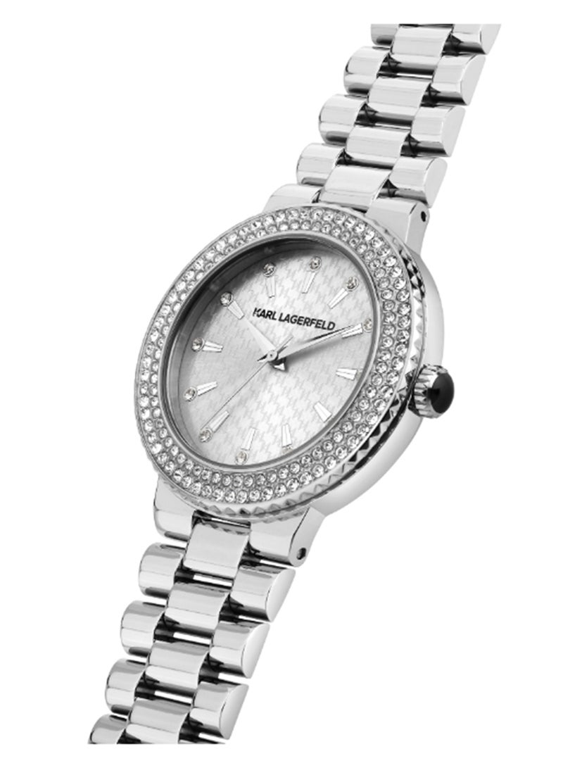 Karl Lagerfeld Women's 36MM Silver, Sunray Dial Stainless Steel Watch - R0553104502 - Image 5
