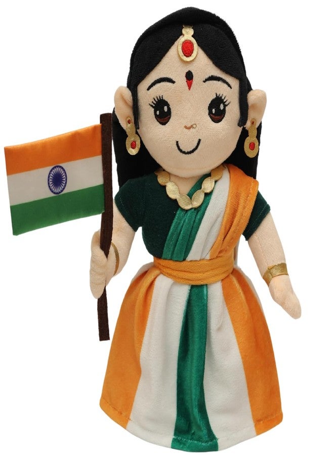 Panda's Box Mantra Chanting Bharat Mata | Musical Soft Plush Toy | Non-Toxic, Safe| Best Gift For Republic, Independence Day For Kids(Boys,Girls)| Sings Indian Nation Song | Free Colouring Book| 30 CM - Image 1
