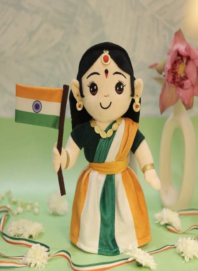 Panda's Box Mantra Chanting Bharat Mata | Musical Soft Plush Toy | Non-Toxic, Safe| Best Gift For Republic, Independence Day For Kids(Boys,Girls)| Sings Indian Nation Song | Free Colouring Book| 30 CM - Image 4