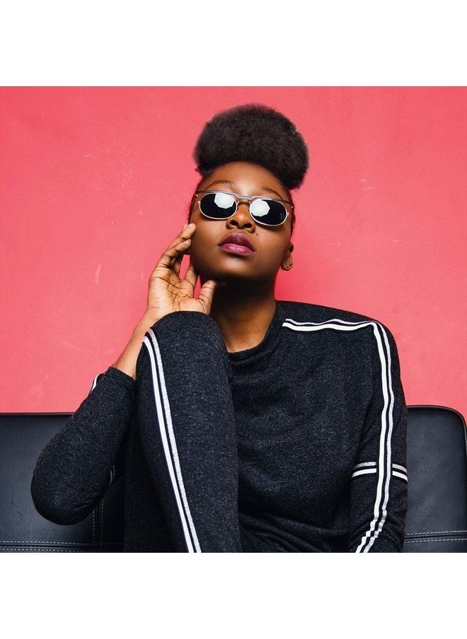 WILLBOND 2 Pieces Afro Puff Drawstring Ponytail Synthetic Short Curly Hair Afro Bun Extension Afro Chignon Hairpieces Wig Updo Hair Extensions (Light Black)  - Image 5