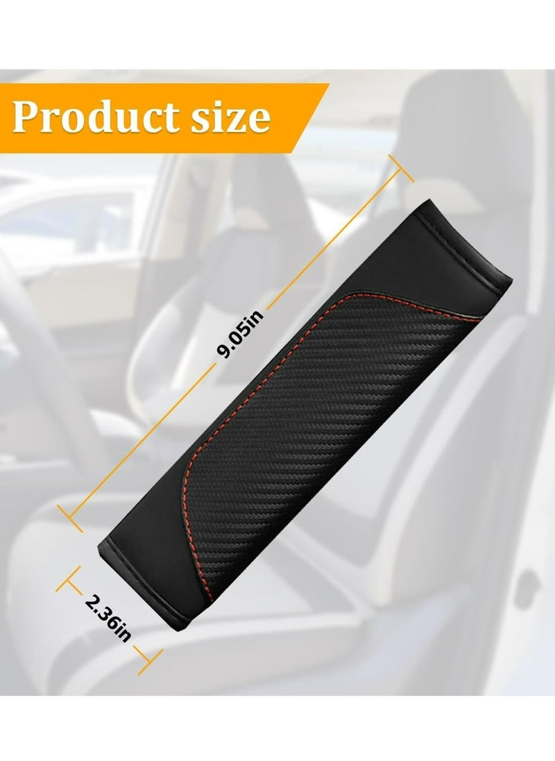 Generic - 1PC Car Seat Belt Cover, Carbon Fiber Seatbelt Shoulder Protection, Soft Car Seat Belt Strap Cushion Protect Your Neck and Shoulder, Car Accessories Seat Belt Pad for Car Truck (Black) - Image 1