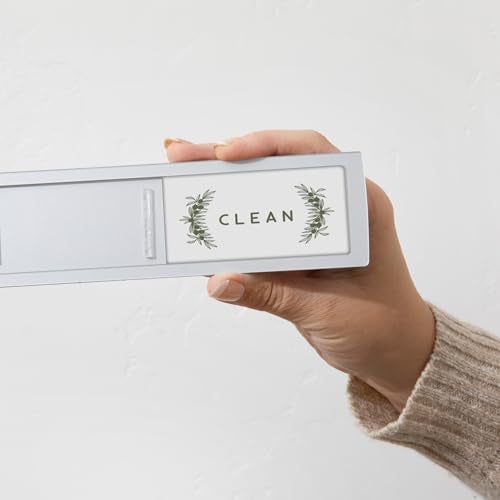 ThreeKin Collective Dishwasher Magnet Clean Dirty Sign Non-Scratching Premium Magnet or 3M Adhesive Option, Non-Scratching, Elegant Greenery Design, USA Female Owned Business - Image 3