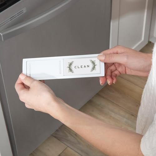 ThreeKin Collective Dishwasher Magnet Clean Dirty Sign Non-Scratching Premium Magnet or 3M Adhesive Option, Non-Scratching, Elegant Greenery Design, USA Female Owned Business - Image 4