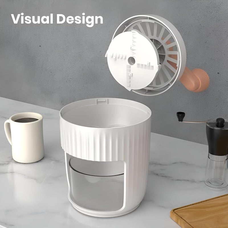 KRESHU Manual 500ml Hand Crank Ice Shaver Portable Snow Cones Ice Cube Crushed Machine Baking Moulds Detachable Snow Cone Plastic Gola Maker for Indoor Outdoor Ice Cube Maker Multicolour 1Pcs - Image 5