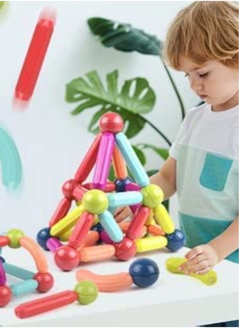 25 PCS Magnetic Building Blocks Toy, Stacking Stick Rods and Ball Educational Construction Puzzle for Kids  - Image 5